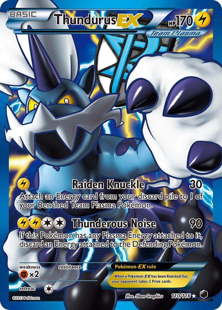 Thundurus EX (110/116) [Black & White: Plasma Freeze] | All Aboard Games