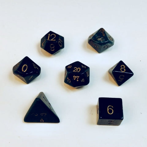 7pc 12mm Dwarven Stones: Bloodstone Polyhedral Set - CC02021 | All Aboard Games