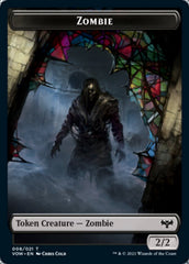 Zombie (008) // Human Soldier Double-sided Token [Innistrad: Crimson Vow Tokens] | All Aboard Games