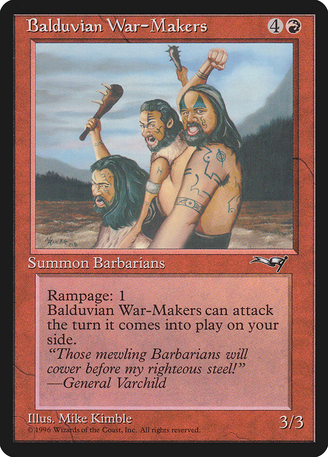 Balduvian War-Makers (Treeline Background) [Alliances] | All Aboard Games