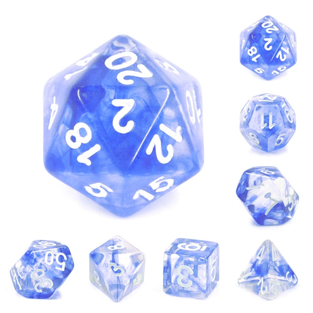 7pc Nebula Blue w/ White - HDN03 | All Aboard Games