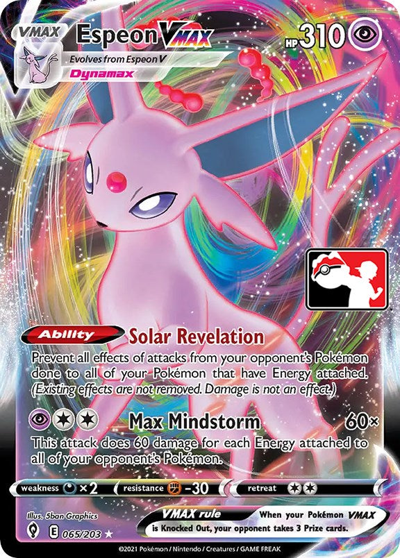 Espeon VMAX (065/203) [Prize Pack Series One] | All Aboard Games