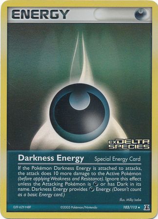 Darkness Energy (103/113) (Stamped) [EX: Delta Species] | All Aboard Games