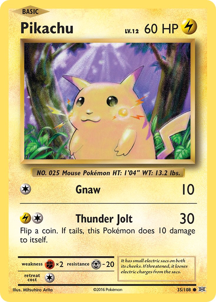 Pikachu (35/108) (Theme Deck Exclusive) (Cracked Ice Holo) [XY: Evolutions] | All Aboard Games