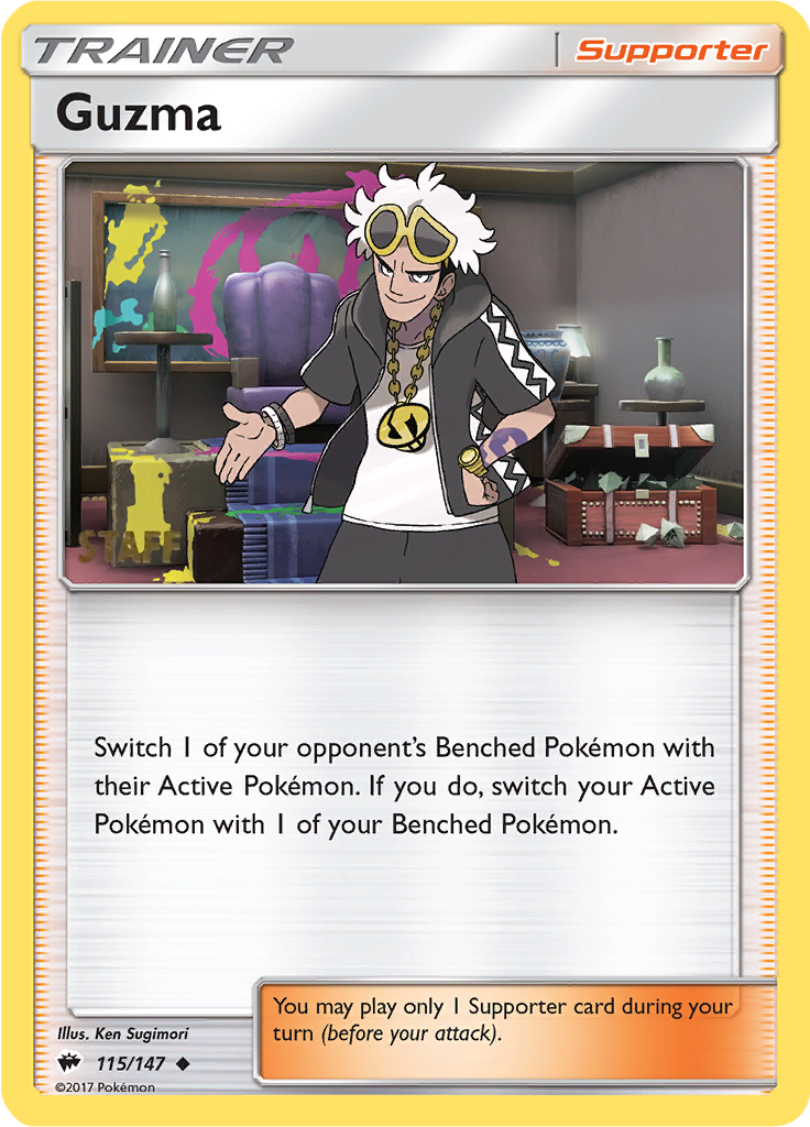 Guzma (115/147) (Regional Championships Staff) [Sun & Moon: Burning Shadows] | All Aboard Games