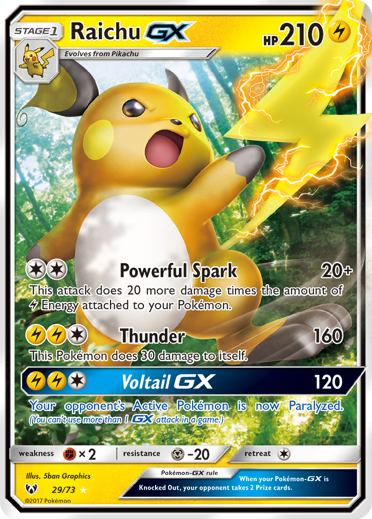 Raichu GX (29/73) [Sun & Moon: Shining Legends] | All Aboard Games