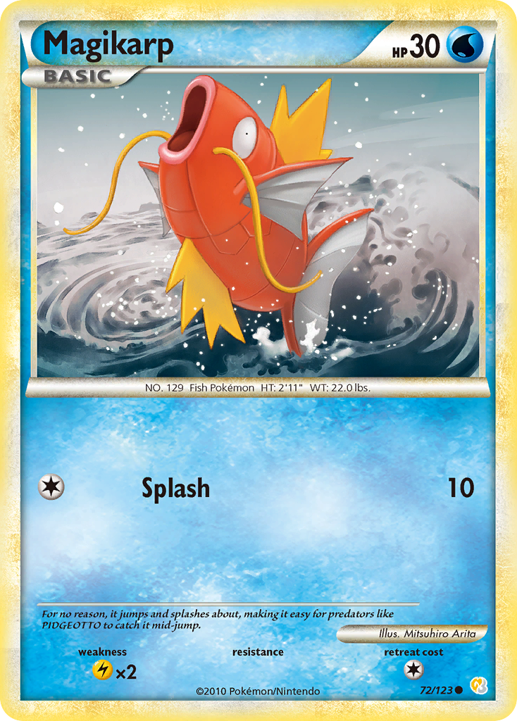 Magikarp (72/123) [HeartGold & SoulSilver: Base Set] | All Aboard Games