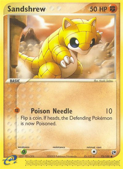 Sandshrew (75/100) [EX: Sandstorm] | All Aboard Games