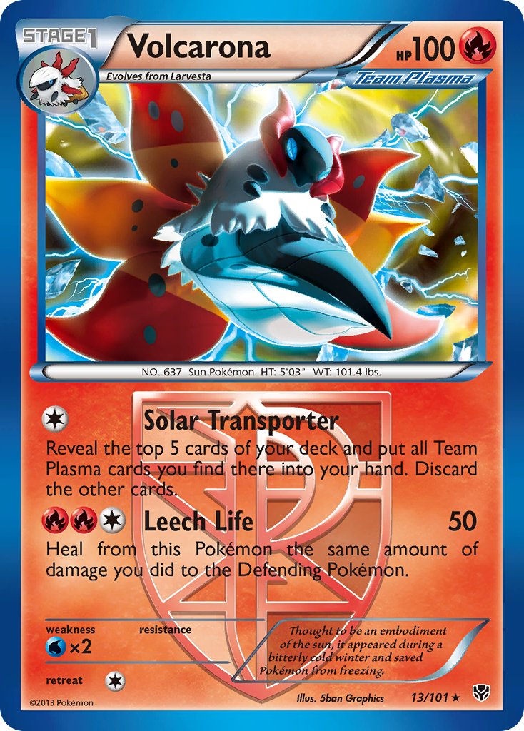 Volcarona (13/101) (Theme Deck Exclusive) [Black & White: Plasma Blast] | All Aboard Games