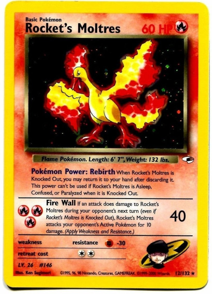 Rocket's Moltres (12/132) [Gym Heroes Unlimited] | All Aboard Games