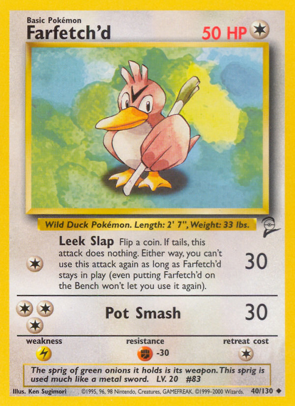 Farfetch'd (40/130) [Base Set 2] | All Aboard Games