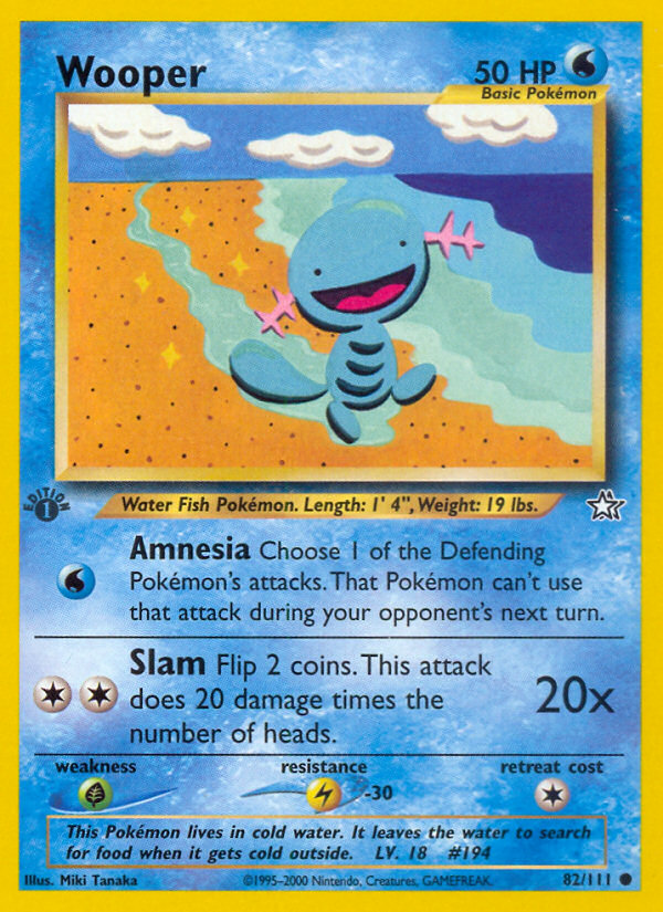 Wooper (82/111) [Neo Genesis 1st Edition] | All Aboard Games