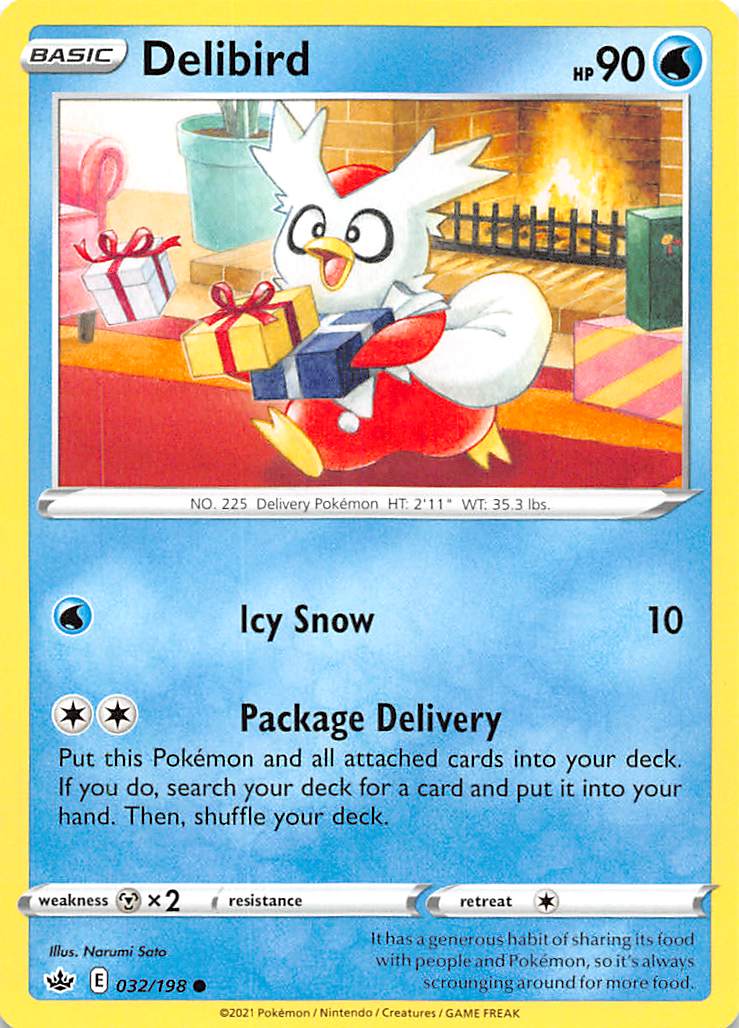 Delibird (032/198) [Sword & Shield: Chilling Reign] | All Aboard Games