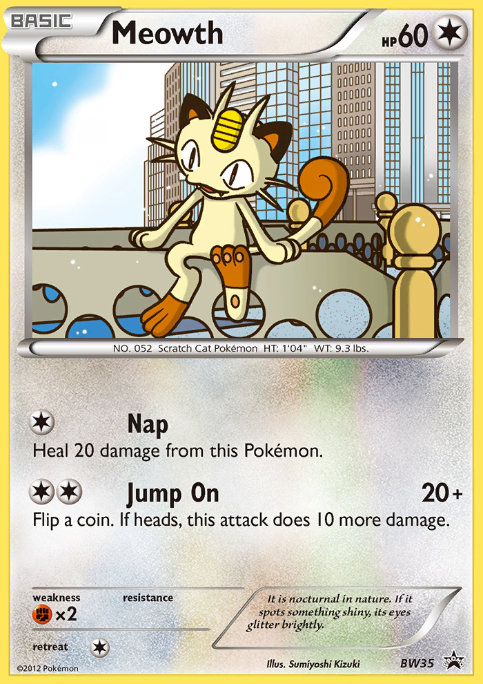 Meowth (BW35) [Black & White: Black Star Promos] | All Aboard Games