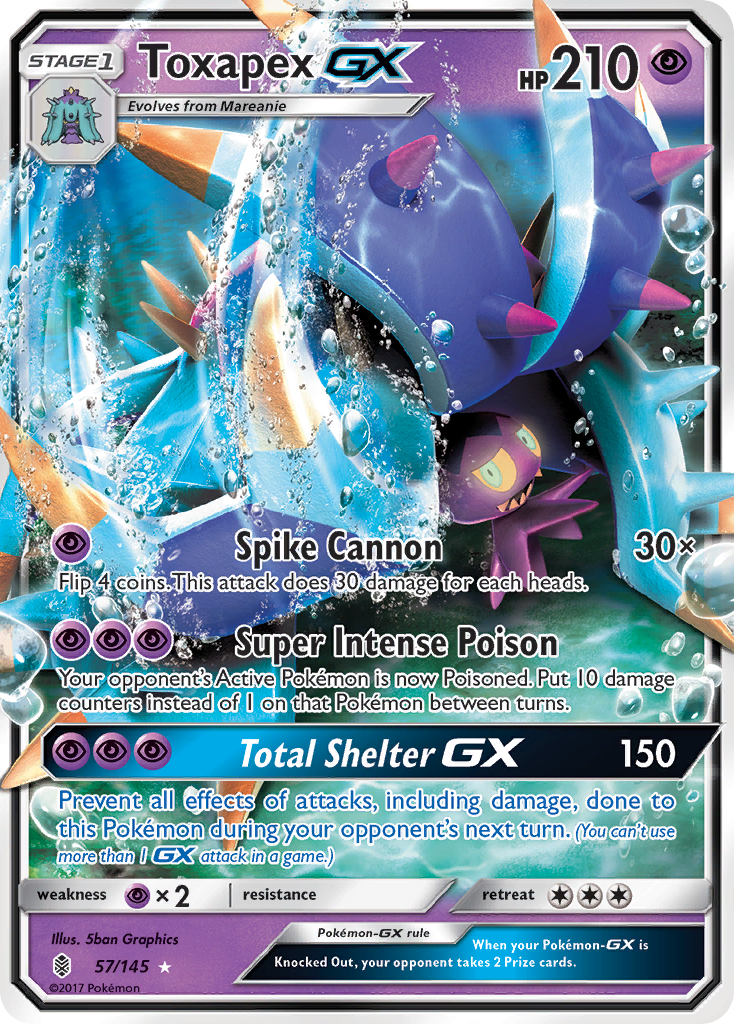 Toxapex GX (57/145) [Sun & Moon: Guardians Rising] | All Aboard Games