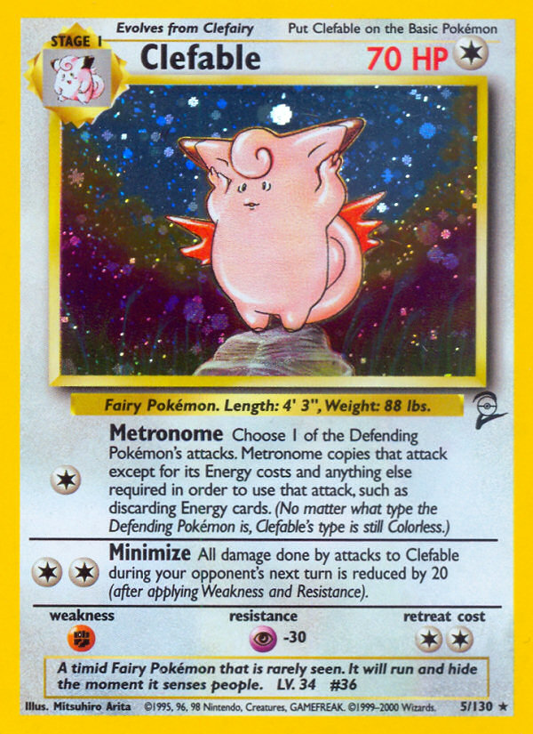 Clefable (5/130) [Base Set 2] | All Aboard Games