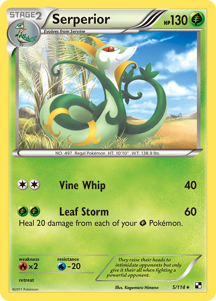 Serperior (5/114) (Cracked Ice Holo) (Theme Deck Exclusive) [Black & White: Base Set] | All Aboard Games