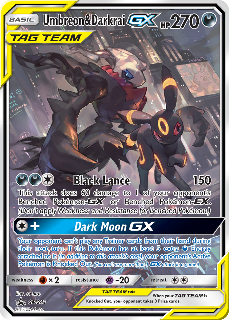 Umbreon & Darkrai GX (SM241) (Jumbo Card) [Sun & Moon: Black Star Promos] | All Aboard Games