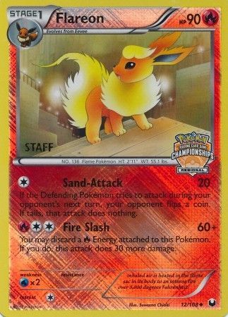 Flareon (12/108) (Regional Championship 2013 Promo Staff) [Black & White: Dark Explorers] | All Aboard Games