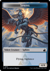 Bird // Sphinx Double-Sided Token [Ravnica Remastered Tokens] | All Aboard Games