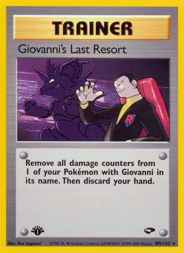 Giovanni's Last Resort (105/132) [Gym Challenge 1st Edition] | All Aboard Games