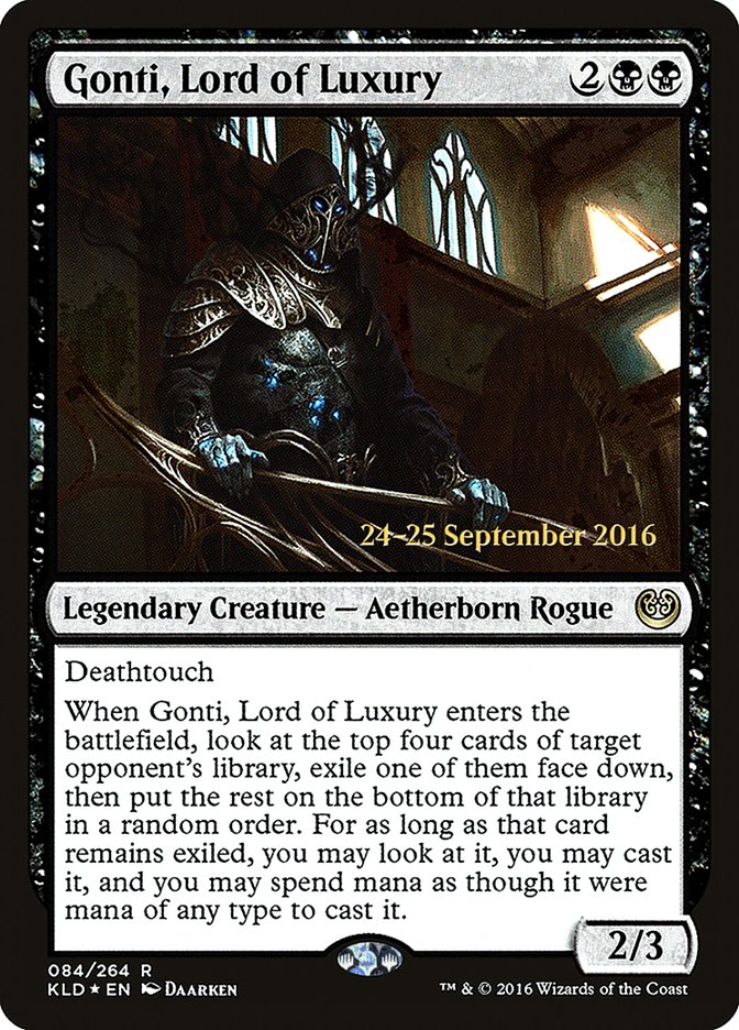 Gonti, Lord of Luxury  [Kaladesh Prerelease Promos] | All Aboard Games