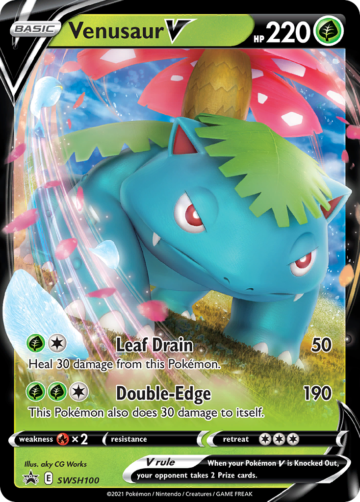 Venusaur V (SWSH100) [Sword & Shield: Black Star Promos] | All Aboard Games