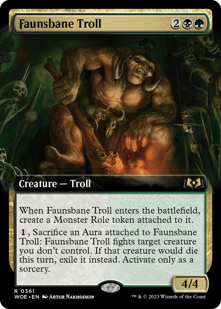 Faunsbane Troll (Extended Art) [Wilds of Eldraine] | All Aboard Games