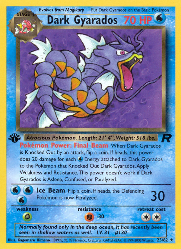 Dark Gyarados (25/82) [Team Rocket 1st Edition] | All Aboard Games