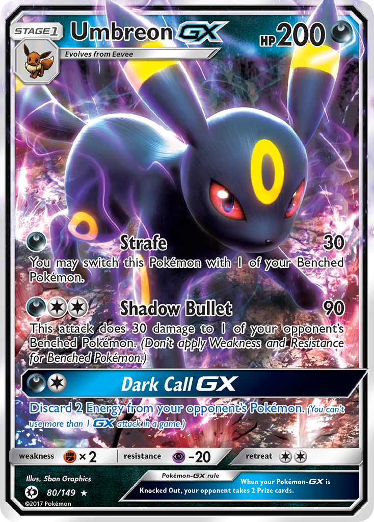 Umbreon GX (80/149) [Sun & Moon: Base Set] | All Aboard Games