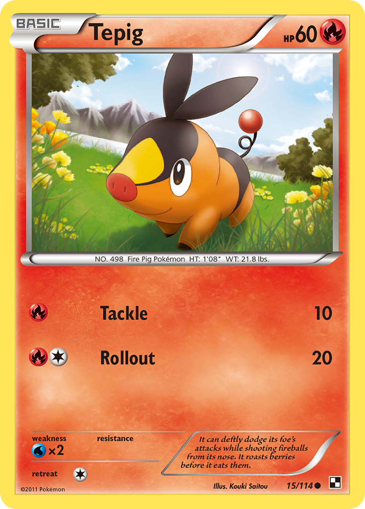 Tepig (15/114) [Black & White: Base Set] | All Aboard Games