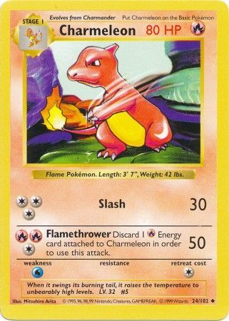 Charmeleon (24/102) [Base Set Shadowless Unlimited] | All Aboard Games
