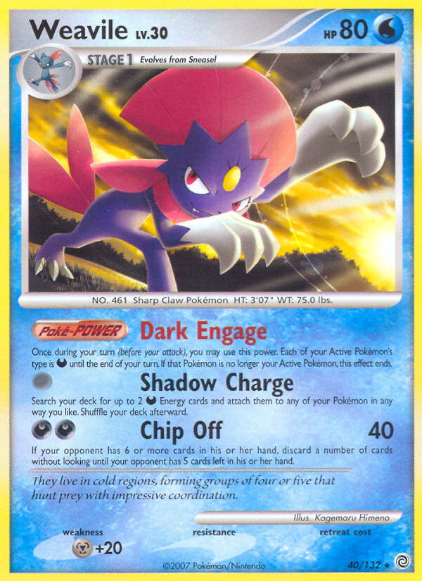 Weavile (40/132) [Diamond & Pearl: Secret Wonders] | All Aboard Games