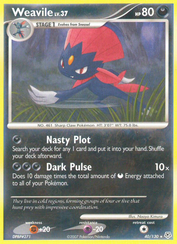 Weavile (40/130) [Diamond & Pearl: Base Set] | All Aboard Games