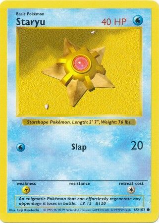 Staryu (65/102) [Base Set Shadowless Unlimited] | All Aboard Games