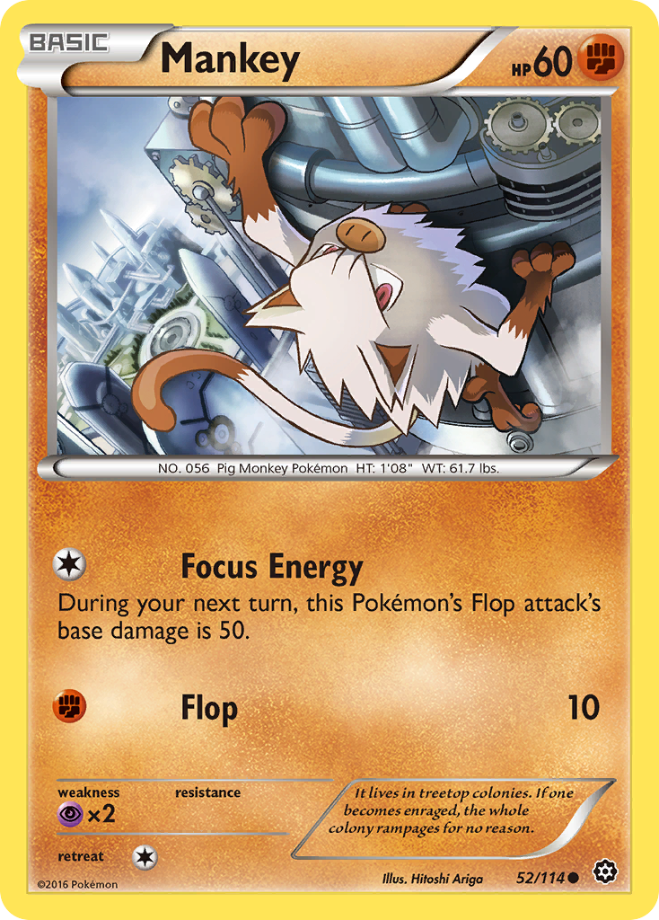 Mankey (52/114) [XY: Steam Siege] | All Aboard Games