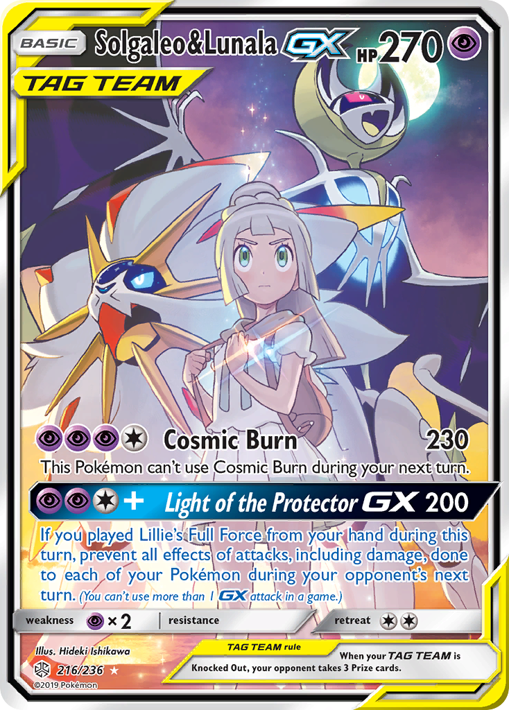 Solgaleo & Lunala GX (216/236) [Sun & Moon: Cosmic Eclipse] | All Aboard Games