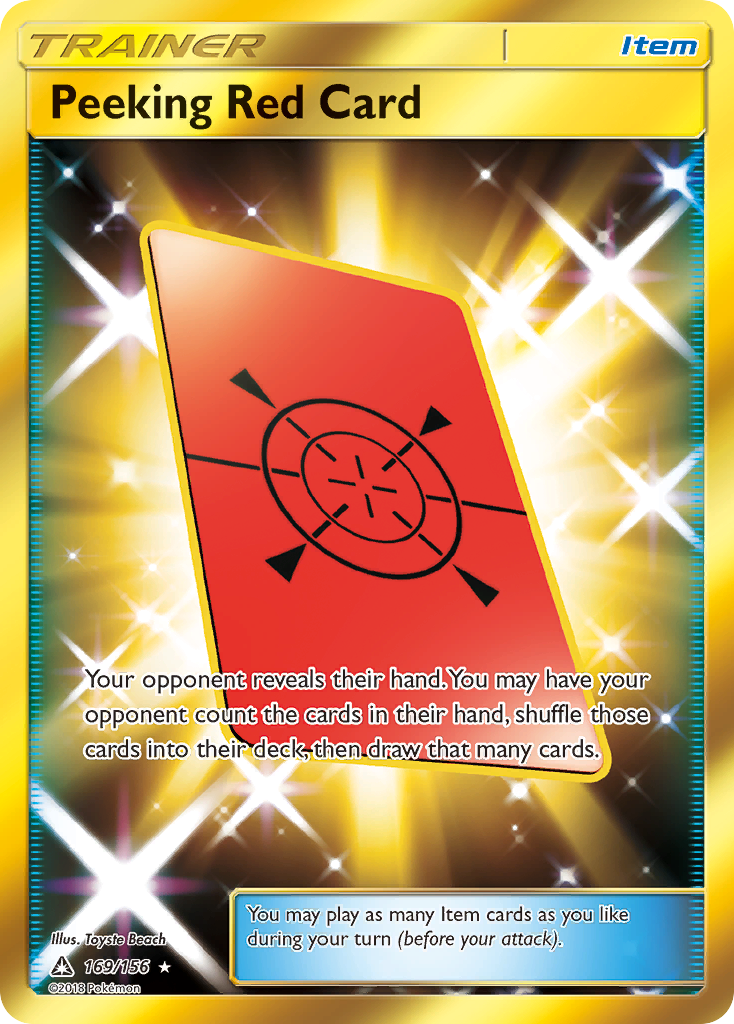 Peeking Red Card (169/156) [Sun & Moon: Ultra Prism] | All Aboard Games
