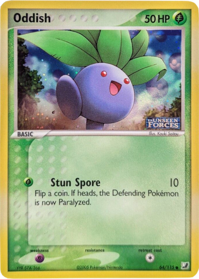 Oddish (64/115) (Stamped) [EX: Unseen Forces] | All Aboard Games