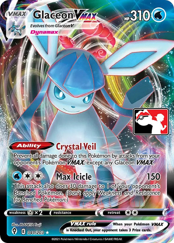 Glaceon VMAX (041/203) [Prize Pack Series One] | All Aboard Games