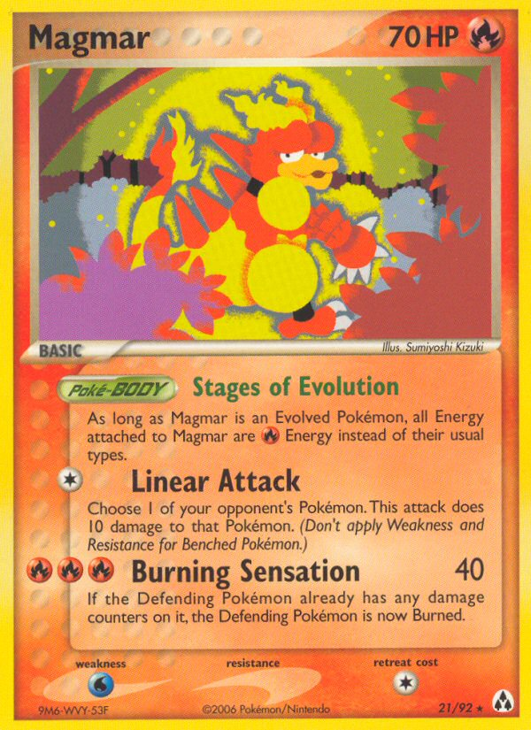 Magmar (21/92) [EX: Legend Maker] | All Aboard Games