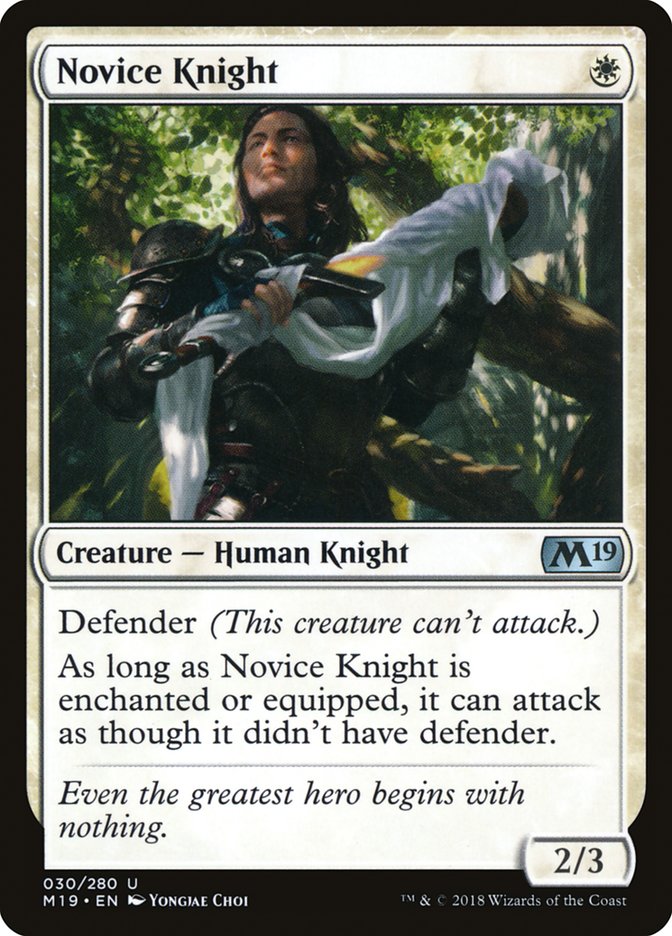 Novice Knight [Core Set 2019] | All Aboard Games
