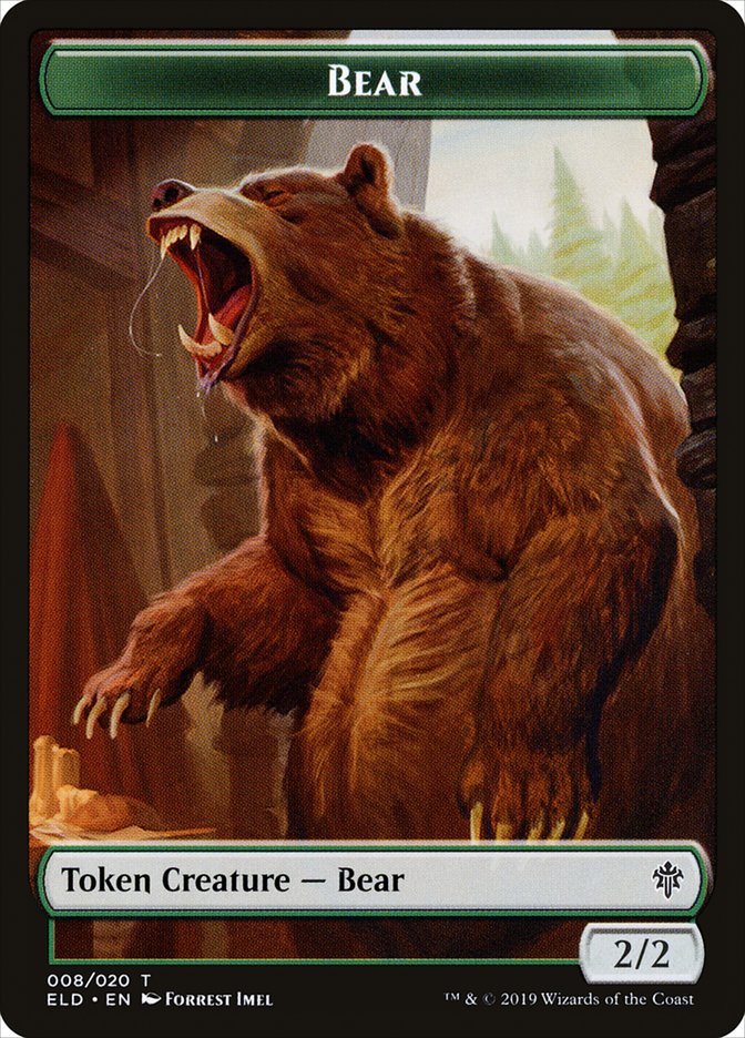 Bear Token [Throne of Eldraine Tokens] | All Aboard Games