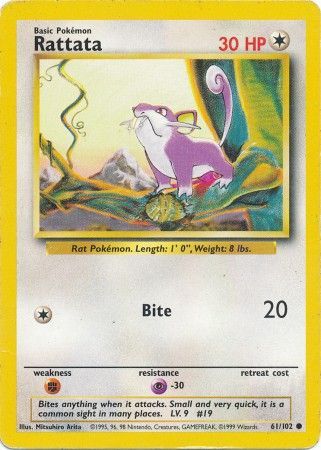 Rattata (61/102) [Base Set Unlimited] | All Aboard Games