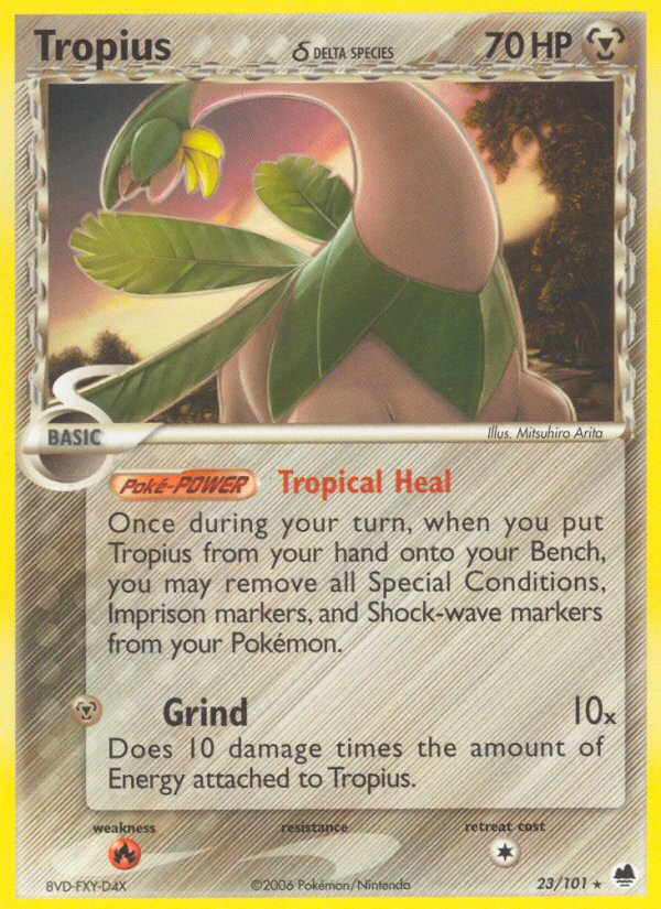 Tropius (23/101) (Delta Species) [EX: Dragon Frontiers] | All Aboard Games