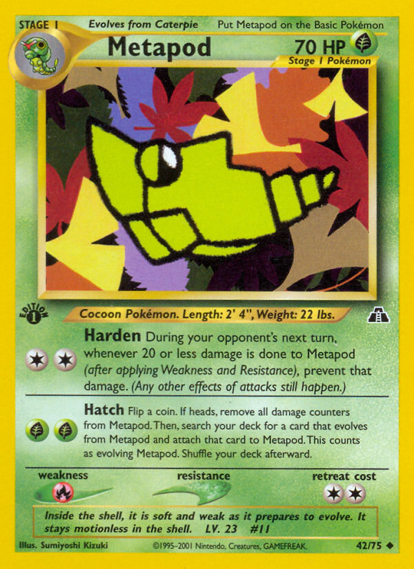 Metapod (42/75) [Neo Discovery 1st Edition] | All Aboard Games