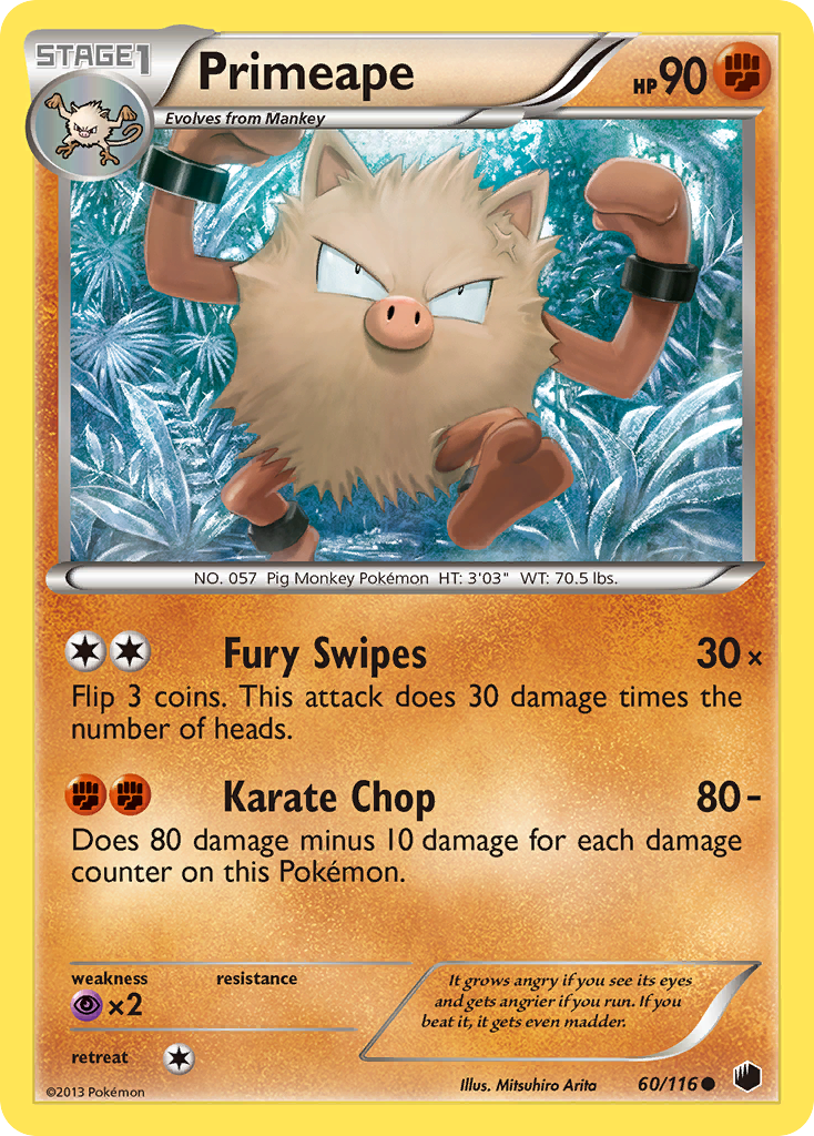 Primeape (60/116) [Black & White: Plasma Freeze] | All Aboard Games