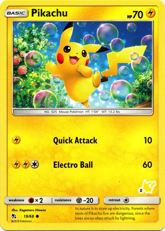 Pikachu (19/68) (Pikachu Stamp #2) [Battle Academy 2020] | All Aboard Games