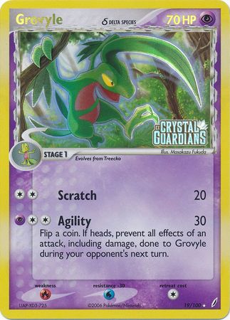 Grovyle (19/100) (Delta Species) (Stamped) [EX: Crystal Guardians] | All Aboard Games