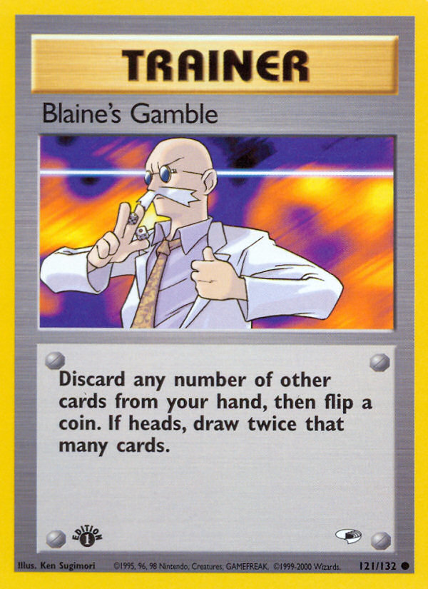 Blaine's Gamble (121/132) [Gym Heroes 1st Edition] | All Aboard Games